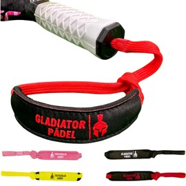 GLADIATOR PADEL Padel Racket Rope Paddle Racket Cord - Paddle Rope - Paddle Racket Straps - Padel Accessories - Padel Accessories - Padel Accessories for Men and Women (Red)