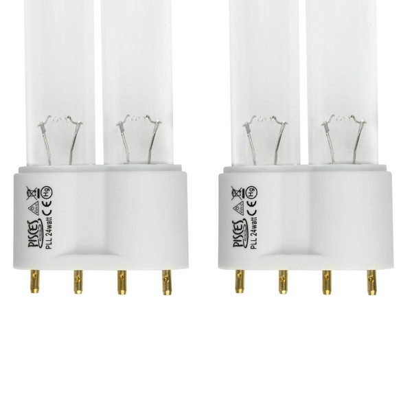 Pisces Twin Pack 24w (watt) PLL Replacement UV Bulb Lamp for Pond Filter UVC