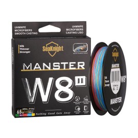 SeaKnight MANSTER W8 II 164Yds/ 328Yds/ 547Yds 8Strands PE Braided Line, Super Smooth-Abrasion Resistant-Low Memory-Zero Stretch Multifilament Fishing Lines