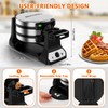 Waffle Maker, 1400W Belgian Waffle Maker, Double Waffle Iron 180°
