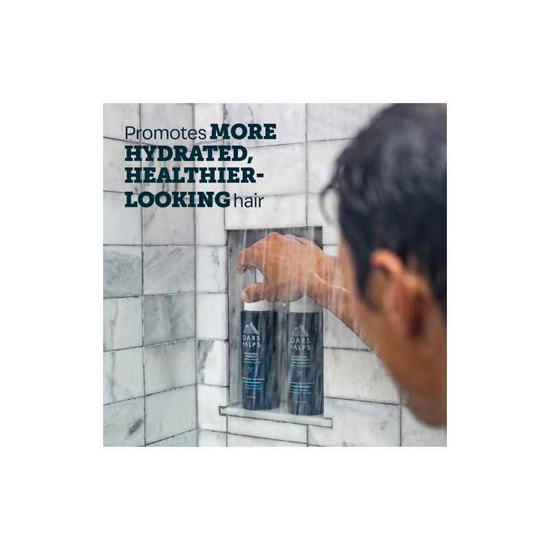 Oars + Alps Men's Sulfate Free Hair Shampoo, Infused with