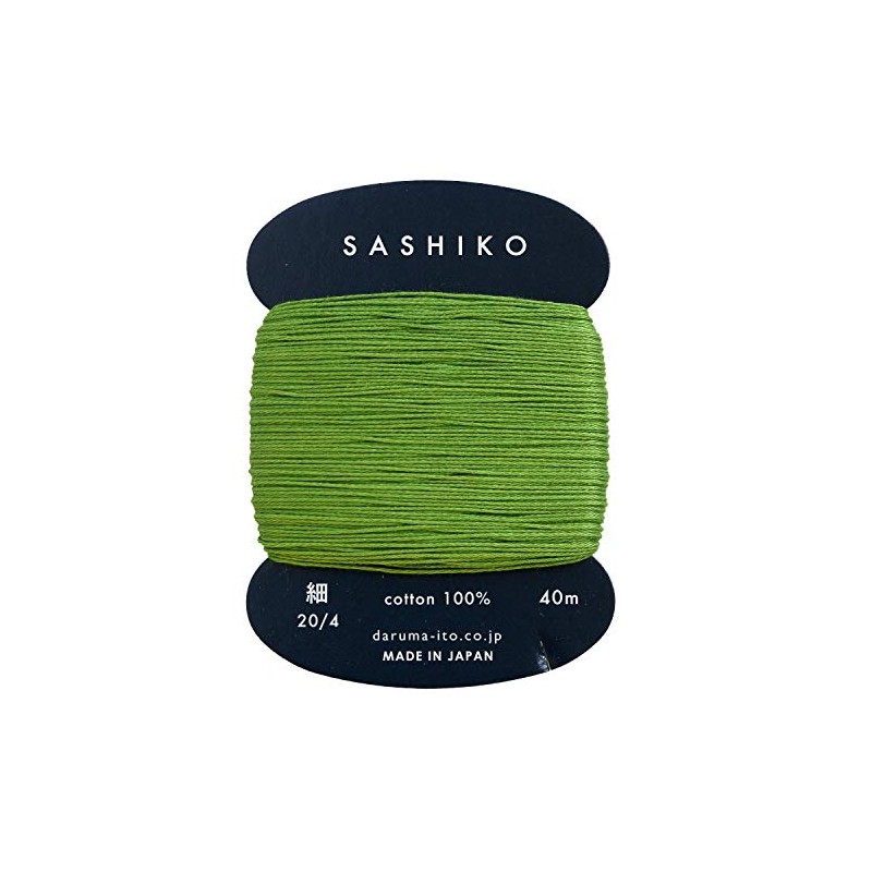 Yokota Daruma Sashiko Thread Single and Variegated Color (Spring Green,