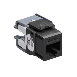 Leviton 6110G-RE6 eXtreme Cat 6A QuickPort Jack, Channel-Rated, Black