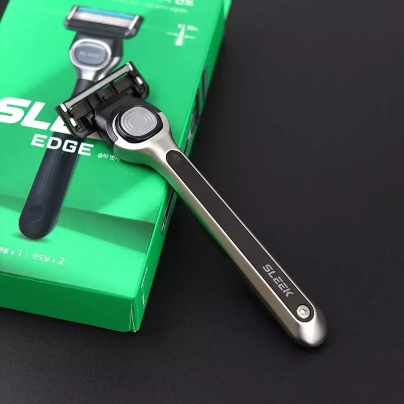 Slick Edge 슬릭 엣지 면도기 면도핸들 1 + 면도날 2입