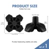 KINGGEAR Cane Tips, 4-Prong Black Self Standing Quad Base Replacement