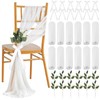 24 Sets Wedding Aisle Decorations for Ceremony Set Wedding Chair