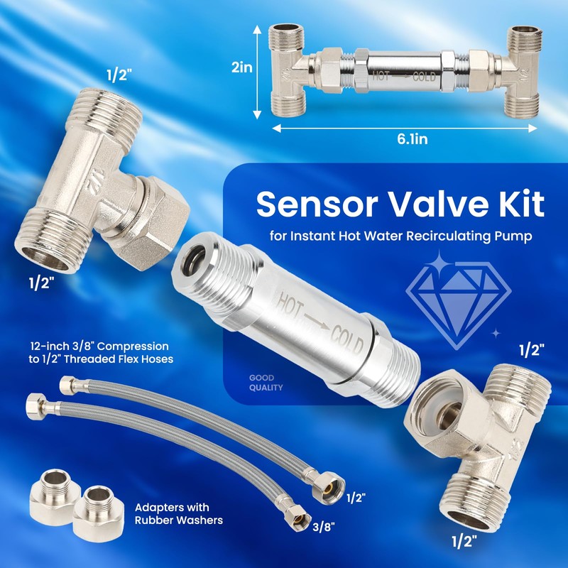 Frutlait 304 Stainless Steel Sensor Valve Kit – Fixes Hot/Cold
