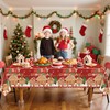 4 PCS Christmas Tablecloth Party Decorations - Merry Christmas Santa