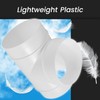 4" Inch Pack of 2 Plastic White 3 Way T