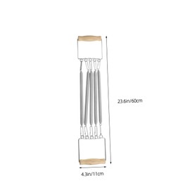 Outanaya Portable Chest Expander with Wooden Handle and Detachable Springs for Chest and Arm Workouts for Outdoor Fitness Family Exercise and Adults