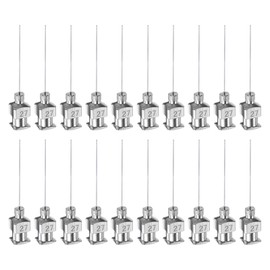 HARFINGTON 20pcs 27Gauge Stainless Steel Dispensing Needles, 1" All Metal Glue Needle Tube Blunt Tips Luer Lock for Thick Liquids, Ink, Glue, Lab Use
