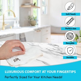 COTONOHA Japanese Kaya-Weave Dishcloth Set – Reusable and Quick-Drying Kitchen Towels with Embroidered Designs, Made in Japan, 3-Pack, 11.8 x 11.8 Inches (Pattern a)