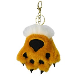 enttgo Furry Tiger Paws Keychain Plush Tiger Claw Key Ring For Animal Lovers Plush Paws Keychain For Men Women