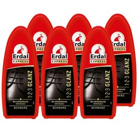 6 x Erdal express swam 1-2-3 gloss black- -with bee wax