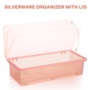 TOPBATHY 2 Pcs Flatware Trays Cutlery Organiser with Lid Cutlery