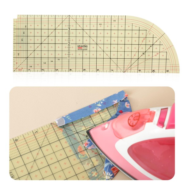 Curved Hot Ruler for Sewing, 12X4 Inch Hot Hem Ruler