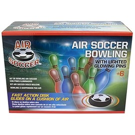 Maccabi Art Air Soccer Bowling with Light-Up Pins, 7.37” H x 2.5” W – Air Cushioned Soccer Disc