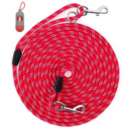 Lanwandeng- Correa Larga para Perros de 15 Metros (50 Pies), Resistente, Ideal para Adiestramiento. Perfecta para Perros Grandes, Medianos y Pequeños. Ideal para Pasear, Jugar, Acampar o Usar en el Ja