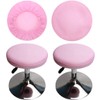 HuaLiSiJi Stool Covers Round Pink 2 PCS Round Bar Stool