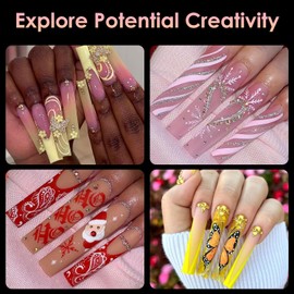 XXXL Nail Tips,BORNBYME Long Square Nail Tip Clear Nail Tips for Acrylic Nail Extension Press on Nails