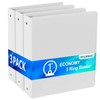 1'' Economy 3-Ring Binders, 1 Inch Round Rings, US Letter
