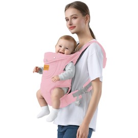 Shiaon Baby Carrier Newborn to Toddler(7-30lbs), Toddler Carrier Baby Holder Carrier with Adjustable Shoulder Strap, Chest Carriers, Pink
