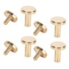50 Set Binding Rivet Round Flat Head Brass Slot Screw