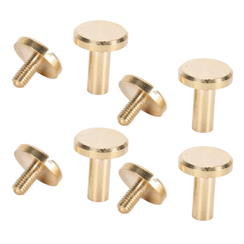 50 Set Binding Rivet Round Flat Head Brass Slot Screw