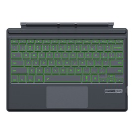 TOMSENN Surface Pro 7 Keyboard, Bluetooth 5.1, 7-Color Backlit Touchpad, Compatible with Surface Pro 7/7+/6/5/4/3