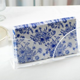 Acrylic Guest Towel Napkin Holder for Table，Guest Towel Holder, Clear Waterproof Vertical Napkins Holder for Dining Table，Disposable Hand Towels Tray for Bathroom, Hotel, Kitchen（Model c）