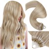 LaaVoo Micro Hair Extensions Human Hair Blonde Micro Beads Hair