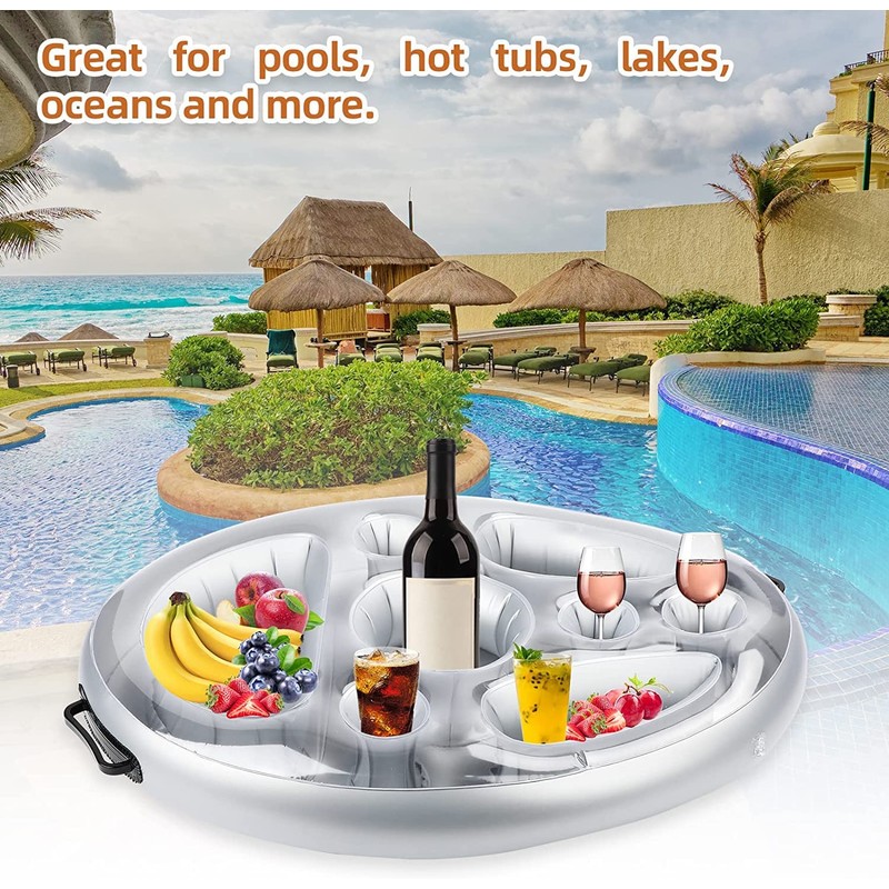 Maxmit Inflatable Drink Holder Float, Floating Drink Holder Pool Drink