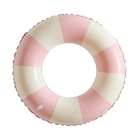 Swim Ring for Adults and Kids, 60/70/80/90/100# Blue and Pink, Cute Stripe, 100# with Handle, Strong Buoyancy, Leakproof, Water Play, Pool, Sea, Summer Vacation, Sunbathing (Pink, 80#)