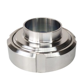 LOZOME 1-1/2" Weld Union Sight Glass Sanitary Weld Sight Glass PTFE Gaskets 304 Stainless Steel for Processing View Plumbing Fitting Circular Viewing