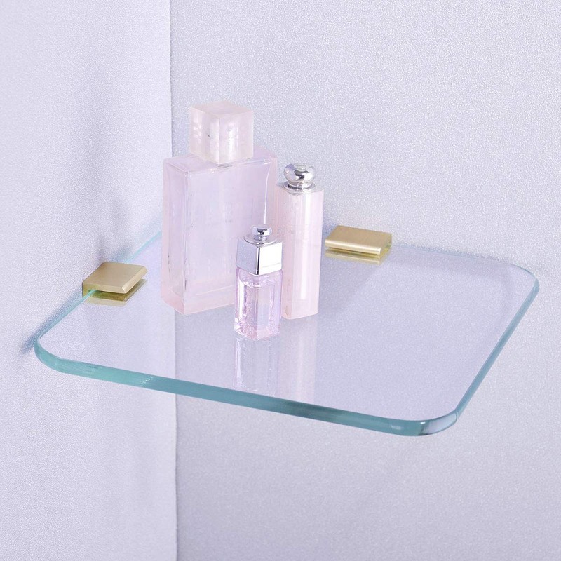Orhemus 2pcs Adjustable 304 Stainless Steel Glass Clamp Clip Shelf