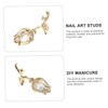 FOMIYES 5pcs Rose Design Nail Charms for Nail Art for