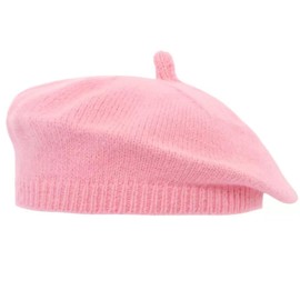 WUWYOUWL Beret Hat,Warm Beanie Cap Toddler Vintage Knit Hat Baby Cute Berets Spring Autumn Soft Kids Painter Hats for Little Girls Little Boys (UK, Age, One Size, Pink)