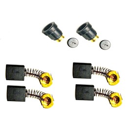 5007F, Carbon Motor Brushes Suitable For M-kita 15.0 Amp 7-1/4 in Circular Saw Set With Housings & Caps 4*Carbon Brushes 2*Housings 2*Caps