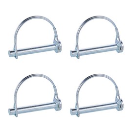 INCREWAY 4pcs Shaft Locking Pin, 9.5mm Galvanized Round Loop Wire Lock Pin for Farm Trailers Lawn Garden