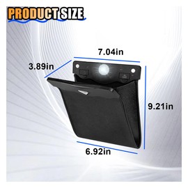 KITUREK Car Trash Can, Waterproof PU Leather Car Trash, with LED Light and Magnet Closure Design, Multipurpose Hanging Garbage Can, Reusable Rubbish Container for Back Seat (Black)