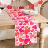 Joyfol Day Red Love Heart Valentine's Day Table Runner,Long Dresser