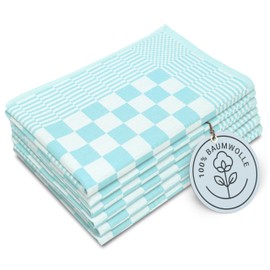 ZOLLNER 352 Tea Towels, 65 x 65 cm, 100% Cotton, 236 g/m², Set of 6, Mint