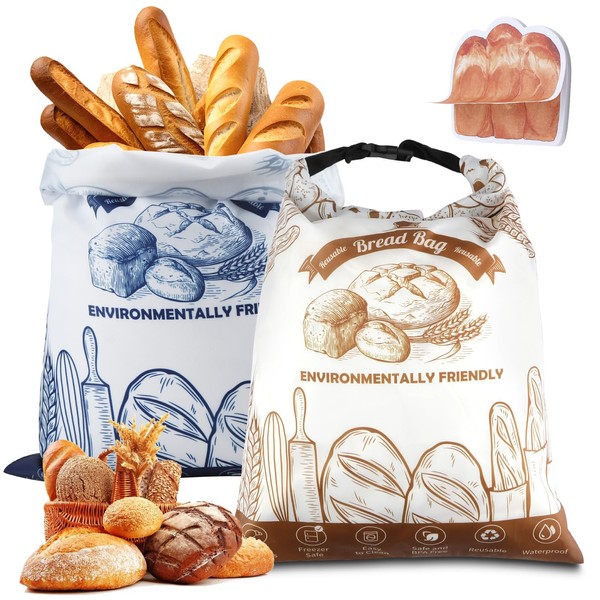 2 Pack Bread Bags Large Fresh Bread Bags Reusable Bread