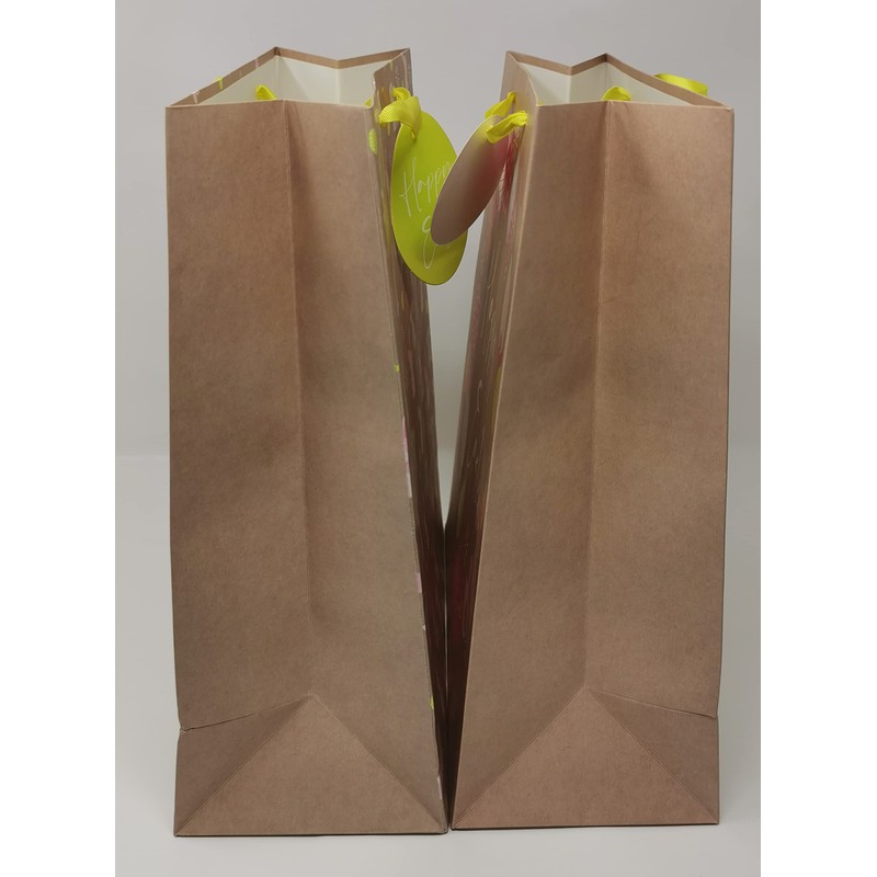 4 Large Luxury Easter Kraft Gift Bags - Bags Size: