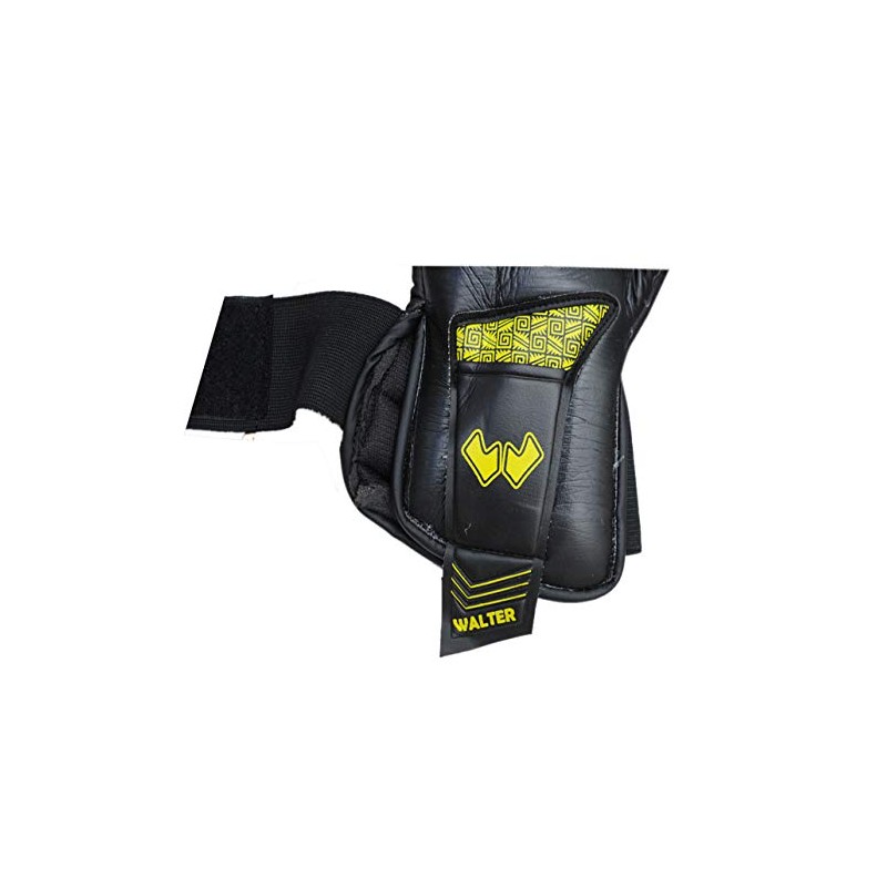 Walter Fingers Goalkeeper Gloves, Black/Yellow, 9.5