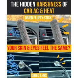 HAMILO BreezeGuard Car Air Vent Wind Deflector- 2PCS, Black, Rectangular, Windless Car Vent Clips, Car interior Essential Decorations for Girls, Car Accessories for Women&Men, Car Must Haves Women&Mom