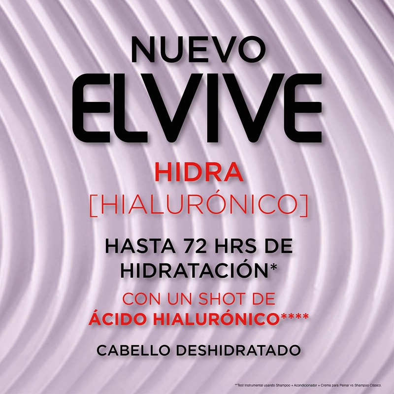 L'Oréal Paris Shampoo Hidra Hialurónico Elvive 370 ml