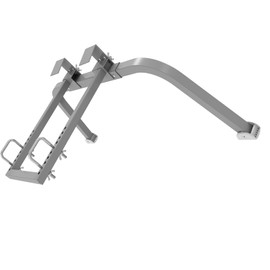 Youroyer Ladder Stabilizer for Gutter Cleaning Tools and Wall,Heavy Duty Roof Ladder Hooks Steel Extension Ladder stabilizer with Ladder Accessory,Ladder Standoff with Anti-Slip Rubber Feet (Silver Gray)