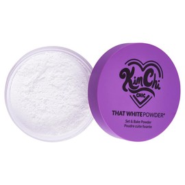 KimChi Chic Puff Puff Pass Set & Bake Powder with Rice Powder & Vitamin-E, Lightweight & Translucent Makeup, Cosmetic Setting Powder:_That White Powder