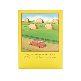 UK Greetings Birthday Card for Him - Funny Birthday Card for Men - Featuring Hilarious Wind Farm Joke, 345329-0-1